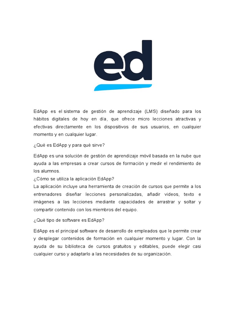 EdApp Herramienta Educativa | PDF
