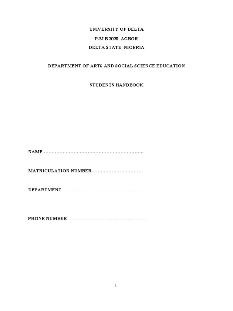 ARTS 33 AND SOCIAL SCIENCE EDUCATION HandBook PDF University And