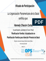 Planificación Familiar Actualización en Planificación Familiar para Atención Primaria de Salud-Certificado Del Curso 2854376
