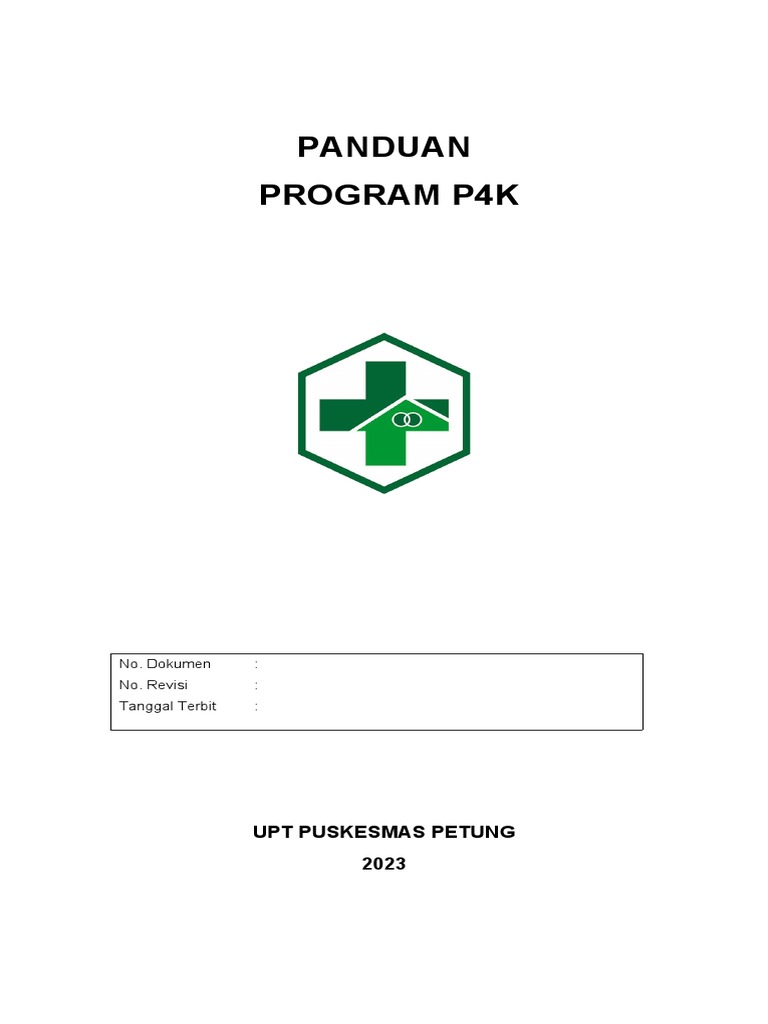 Panduan Program P4K UPT Puskesmas 2023 | PDF | Kesehatan Holistik