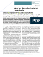 Transistors Based On Two-Dimensional Materials For Future Integrated Circuits