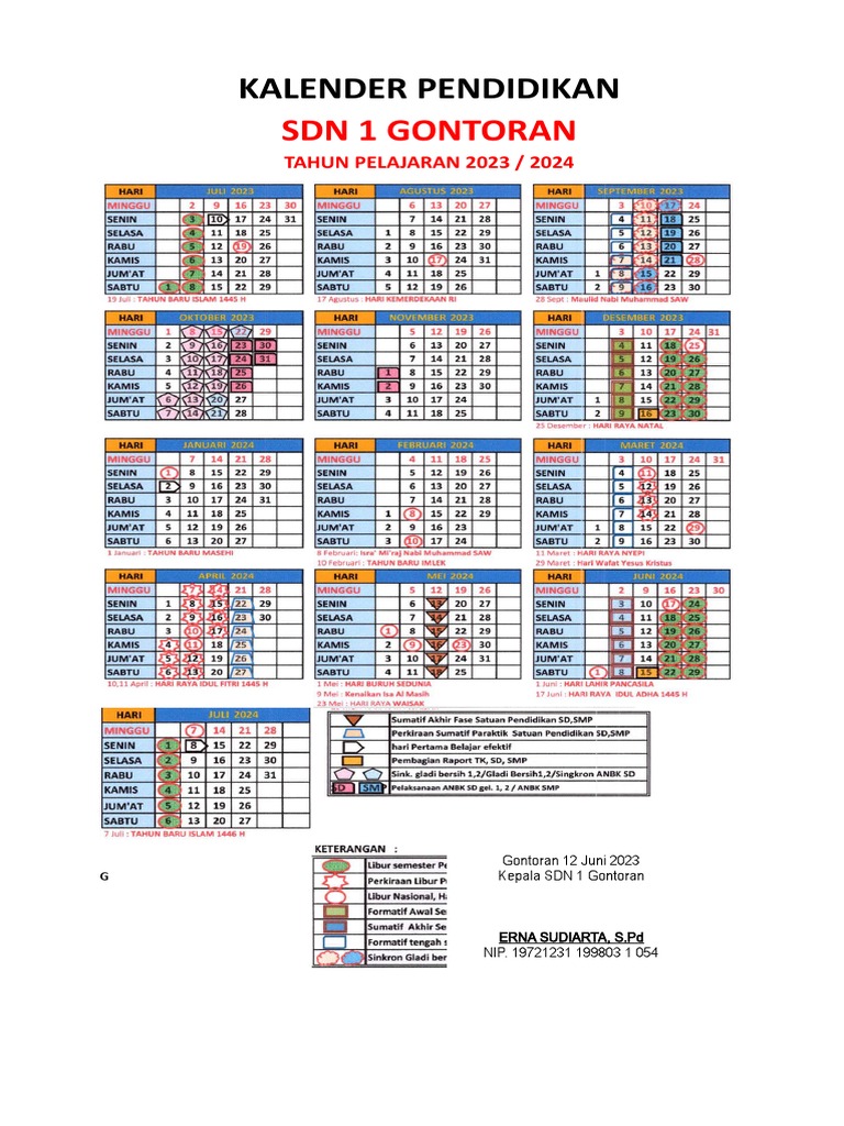 Kaldik Tahun 20232024 Sdn 1 Gontoran PDF