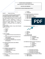 4° Examen Final Primer Periodo C. Naturales.