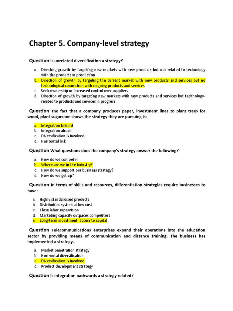 Chapter 5 | PDF | Strategic Management | Competitive Advantage