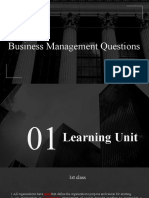 Business Management Questions