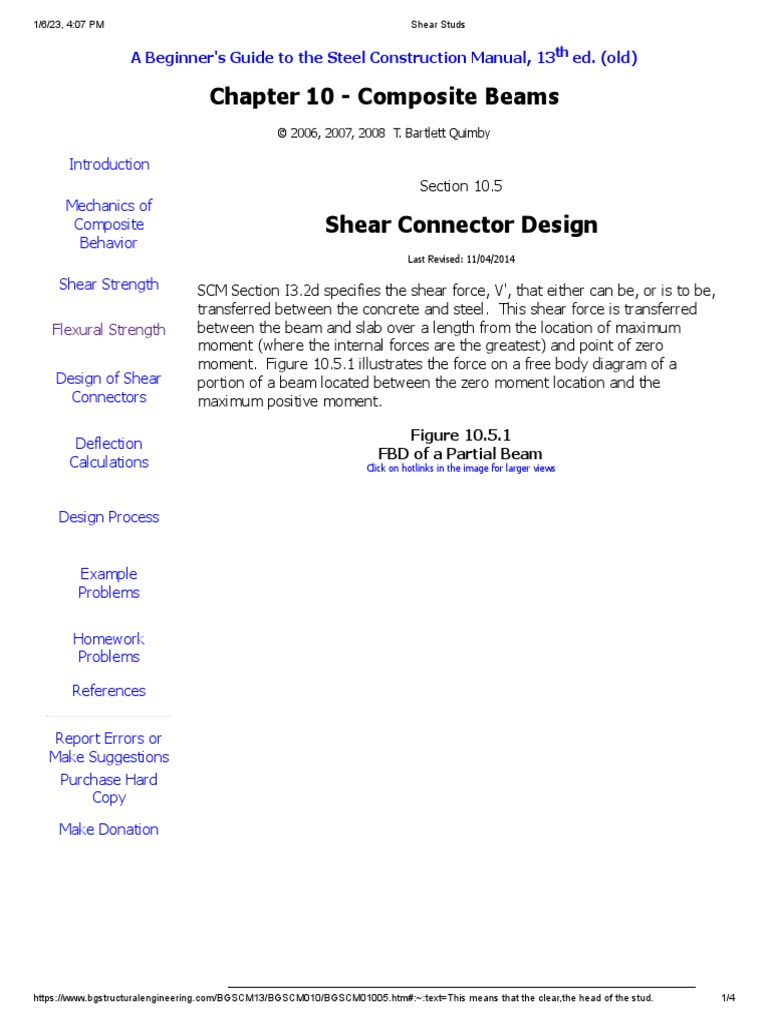Shear Studs | Download Free PDF | Beam (Structure) | Mechanics