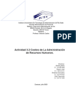 Actividad 3.2 Costo de La Administración de Los Recursos Humanos