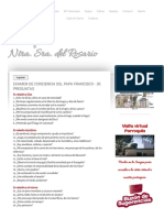 EXAMEN DE CONCIENCIA DEL PAPA FRANCISCO - 30 PREGUNTAS - Página Web de Parroquiarosariotorrejon