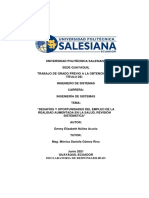 Desafíos y Oportunidades Del Empleo de La RA en La Salud - Revisión Sistematica