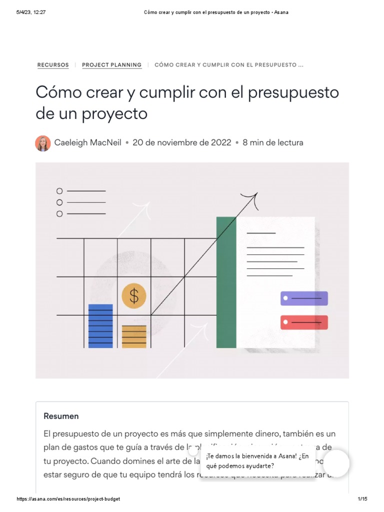 Presupuesto de Proyecto en Asana | PDF | Presupuesto | Gestión de proyectos