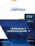 Lenguaje y Comunicacion 2 - Sem-01 - Sesión-01 - 2021-2