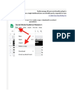 Social Media Audience Research (To Use The Template, Click The "File" Tab and Select "Make A Copy" From The Drop-Down Menu)
