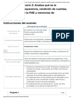 Examen - (AAB02) Cuestionario 2 - Analiza Qué Es La Información, Transparencia, Rendición de Cuentas, Comunicación de La RSE y Memorias de Sostenibilidad