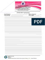 Personalize Answer Sheet Black