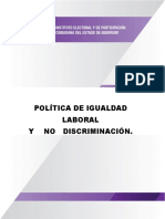 Politica Igualdad Laboral No Discriminacion