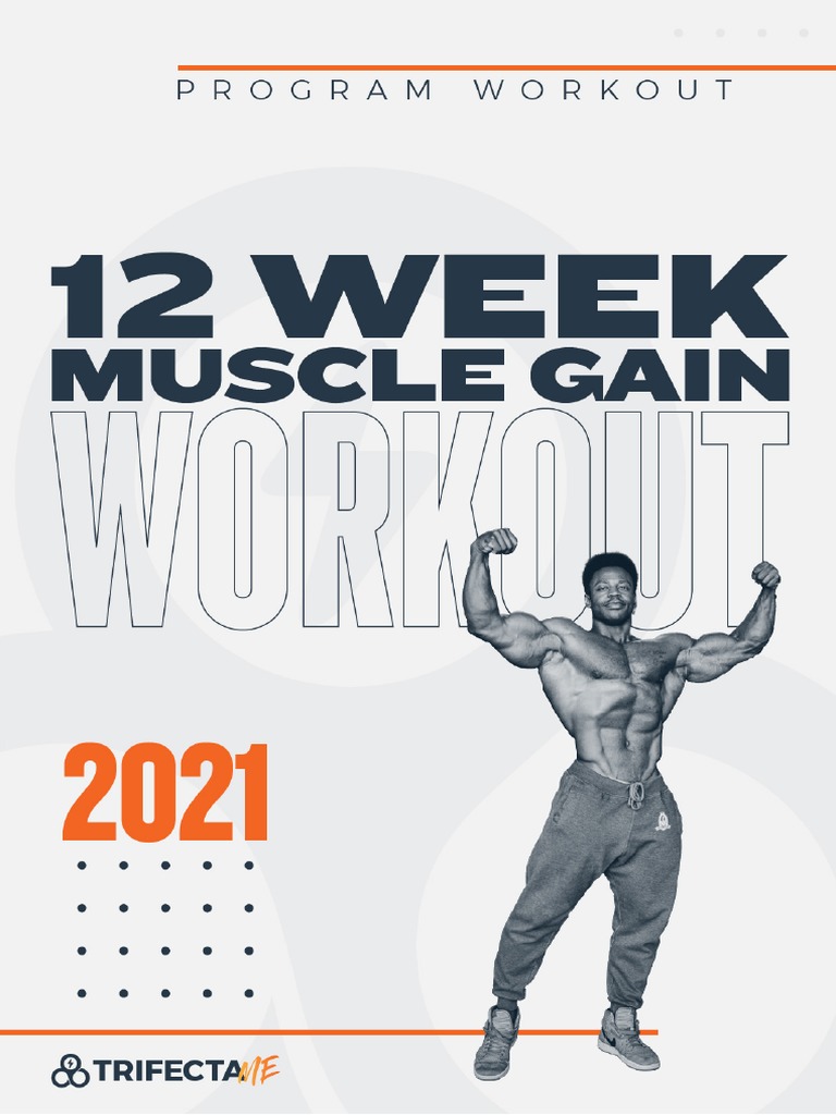 12 Week Muscle Gain Workout Plan PDF Weight Strength Training