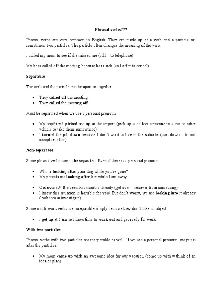 Understanding Phrasal Verbs in English | PDF | Self-Improvement