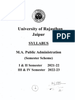 M.A. Public Administration Syllabus