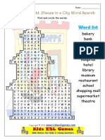 Places in A City Wordsearch