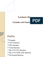 Lecture 5 Formulas &functins II