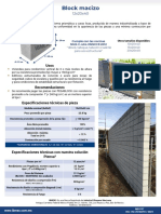 Block Liso Macizo de Concreto 12x20x40