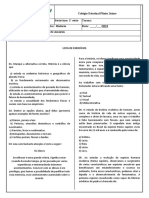 1 Série - Lista de Exercícios - 1º Bimestre