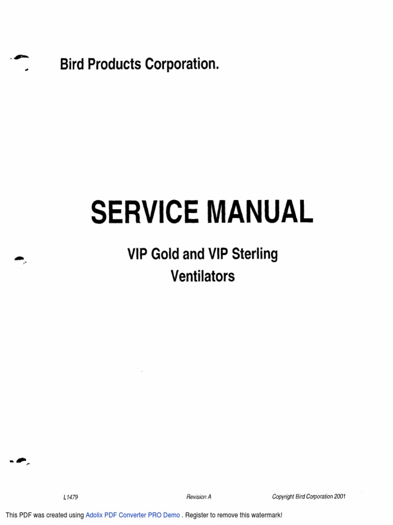 VIP Gold Sterling PDF Valve Leak
