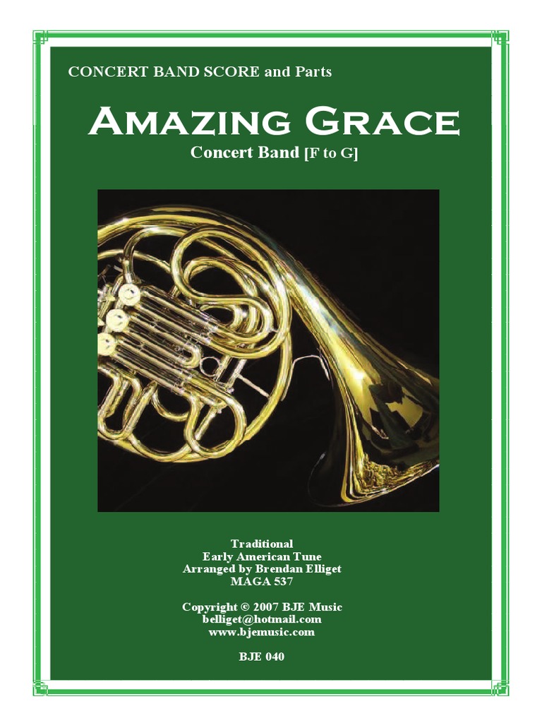 040b Sample Amazing Grace Concert Band Score and Parts PDF PDF