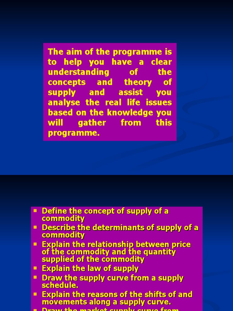 WHAT IS SUPPLY ECONOMICS DEFINITION visual data 7