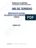 Informe de Monitoreo Alfluente La Parva - Enero 2023