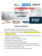 Taça Piracicba de Futebol Society 2023 - Boletim No 11 - 07.07.2023