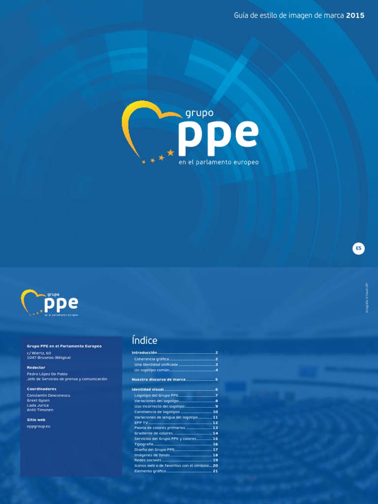 Guía de estilo del Grupo PPE | PDF | Logos | Tipografía