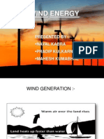 Wind Energy: Presented by