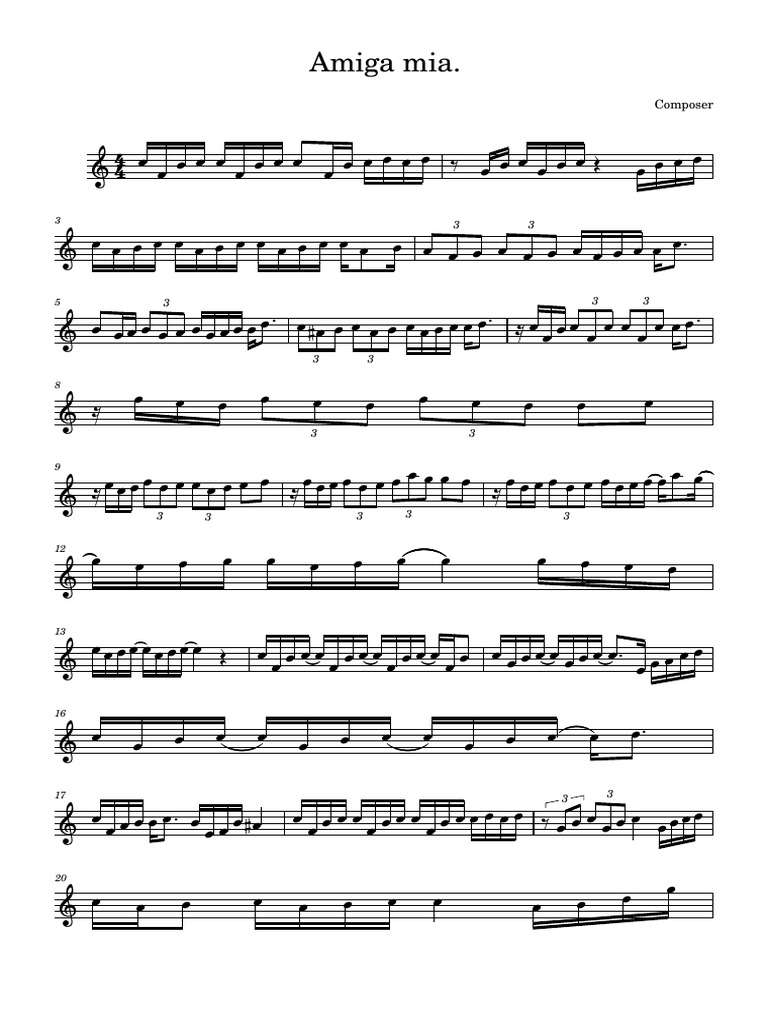 Amiga mia violin pdf singles rock songs