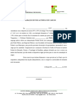 4 - Declaração de NÃO Acumulação de Cargos Públicos