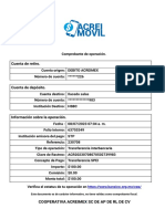 Cuenta de Retiro.: Cooperativa Acreimex SC de Ap de RL de CV