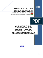 Curriculo Del Subsistema de Educación Regular