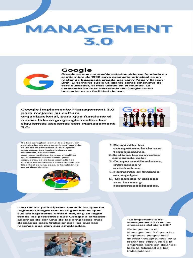 Management 3.0 en Google: Mejora Organizacional | PDF | Economias ...