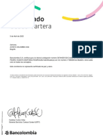 Certficado de deuda Bancolombia