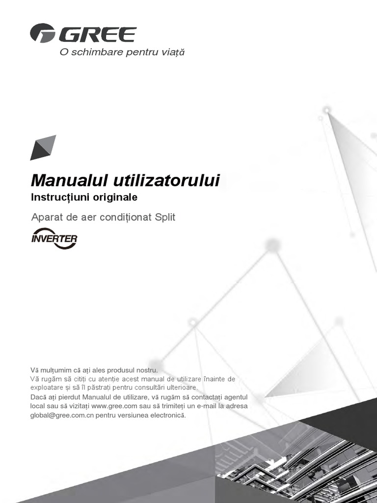 Manual Utilizare Gree G Tech | PDF