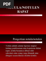 Pengertian dan Fungsi Notula Rapat | PDF
