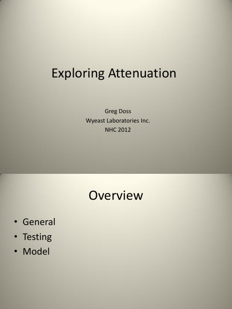 Attenuation Gregg Doss Download Free PDF Brewing Beer