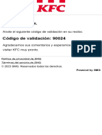 KFC España Encuesta de Satisfacción de Cliente - Gracias