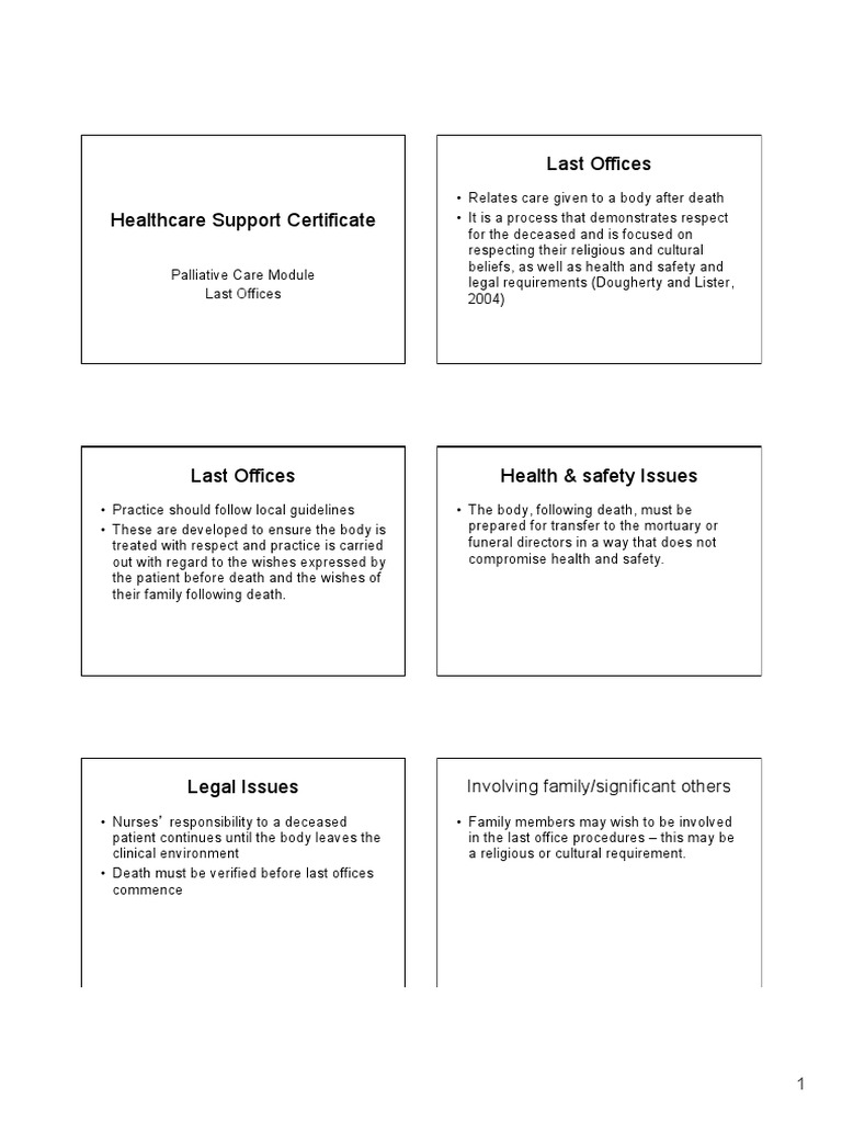 1 Last Offices PDF Nursing Death