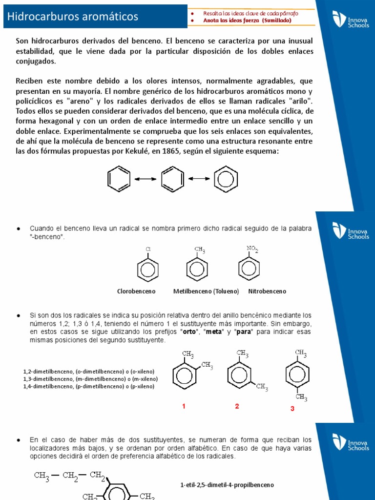 9th - U4 - HIDROCARBUROS AROMÁTICOS | PDF | Hidrocarburos aromáticos ...