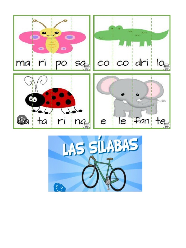 animales 4 silabas | PDF