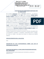 Acta de Conciliación Por Decision Debidamente Motivada Por El Conciliador