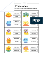 White Colorful Playful Emotions Vocabulary Worksheet