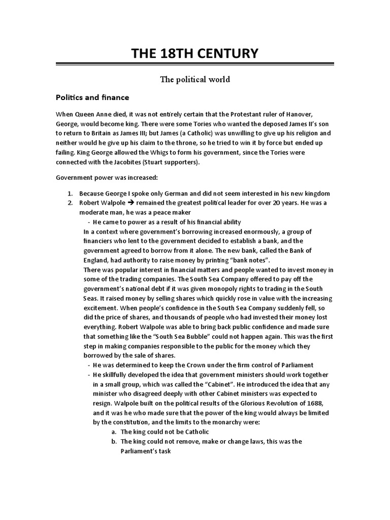 The 18TH Century Chapters 16 17 18 | PDF | Industrial Revolution | John ...