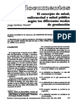 El concepto de salud, enfermedad y salud pública segun los diferentes modos de producción-Jorge Cardona